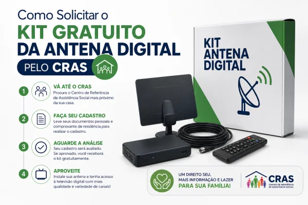 kit antena digital gratuito CRAS