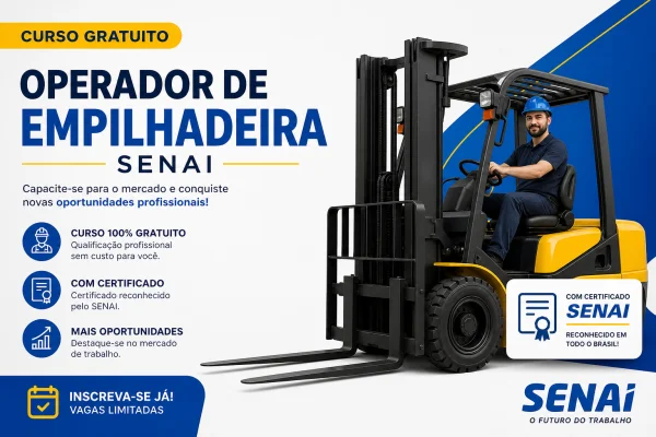 curso operador empilhadeira SENAI gratuito