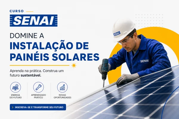 curso instalação painel solar SENAI