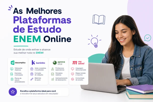 melhores plataformas estudo ENEM online