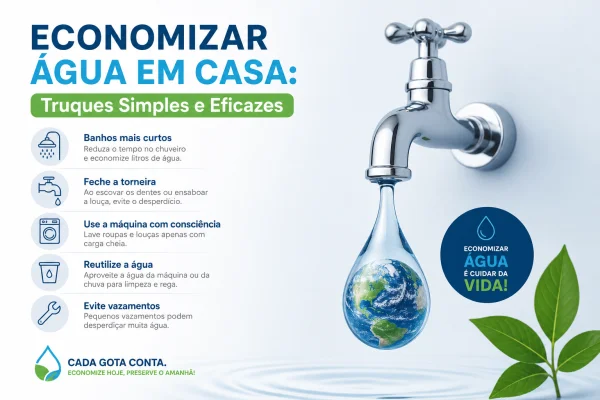 economizar água em casa truques práticos